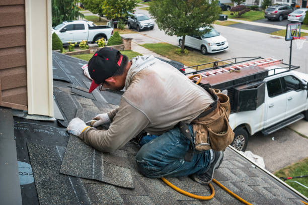 Professional Roof Installation technician working in Baltic, CT